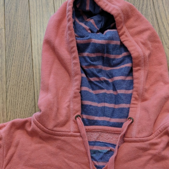 Coral sweatshirt with double lining hood - Picture 2 of 4